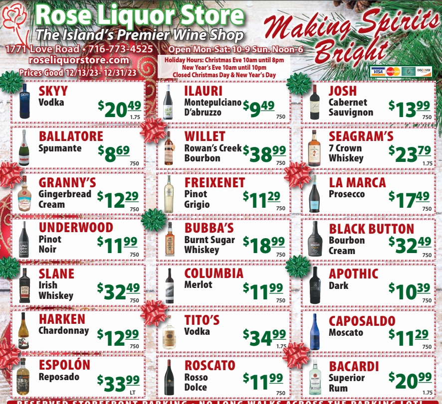 Rose Liquor Store, business Grand Island, NY